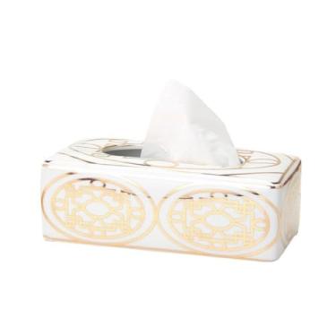 Imagem de Porta-toalhas de papel design de padrão criativo sala de estar caixa de lenços de mesa ornamentos mesa de jantar mesa de café caixa de lenços de cerâmica recipiente de lenços