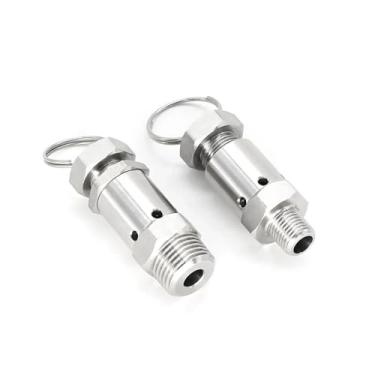 Imagem de 1/10.2 cm 1/5.1 cm NPT macho 0-4 4-8 8-10 Bar Compressor de ar de válvula de pressão de mola inoxidável 304 apoeirável (1/5.1 cm, NPT_0-4 BAR ajustável)