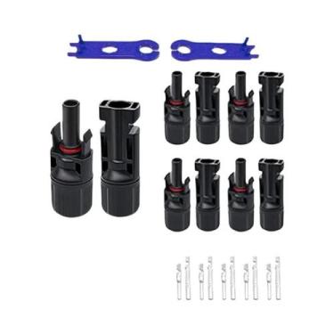 Imagem de Conectores De Painel Solar À Prova d'Água 5 Pares Com Chave Para Cabo 