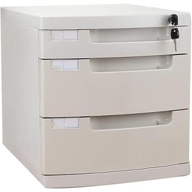 Imagem de Armário de arquivo trancável com gavetas, 3/4/unidade de armazenamento de gaveta, caixa de armazenamento de escritório A4 (tamanho: B) ()