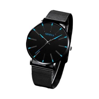 Imagem de Relógio De Pulso Masculino Ultra Fino De Quartzo Com Pulseira De Malha