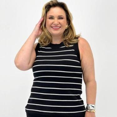 Imagem de Blusa Malwee Plus Size Regata Listrada Feminina-Feminino
