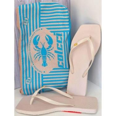 Imagem de Chinelo Feminino Colcci Branco com Necessaire - Estampa da Coleção-Feminino