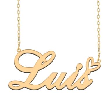 Imagem de A168A Colar de nome personalizado personalizado personalizado colar de nome banhado para mãe filha amizade feminino dia dos namorados aniversário de Natal ano novo, Metal, Sem pedras preciosas