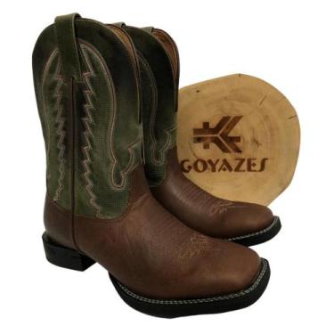 Imagem de Bota Country Texana Masculina Goyazes Dallas Marrom Ref. 203051CF, 40