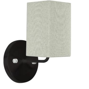 Imagem de Arandela Preta De Cupula Quadrada Rustico Escuro - MARRYLUZ