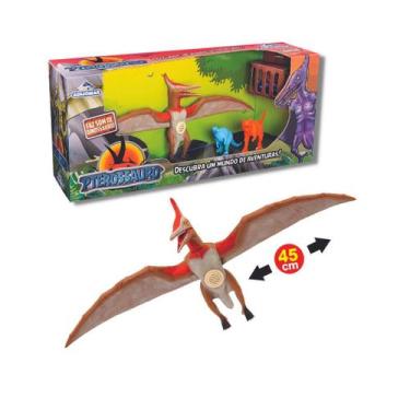 Imagem de Brinquedo Dinossauro Pterossauro com Dispositivo Sonoro - Adijomar Bri