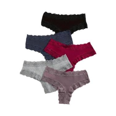 Imagem de Calcinhas Brasileiras De Algodão Com Renda plus Size, Sem Costura, Cin