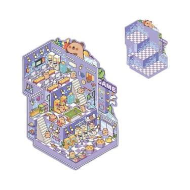 Imagem de Adesivos 3D DIY De Paisagens Em Tamanho Plus, Cenário De Cabana De Bol