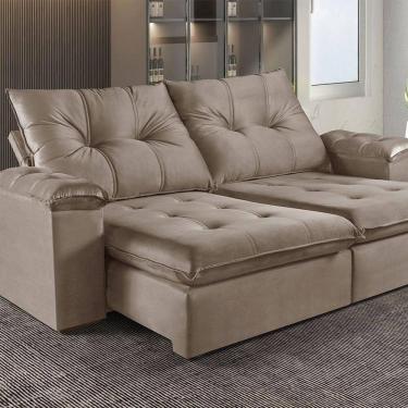 Imagem de Sofá Retrátil E Reclinável 4 Lugares M-194 Estofados Martins Bege