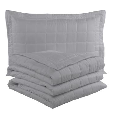 Imagem de Cobre Leito Solteiro Soft Cinza Valle Enxovais 2 peças