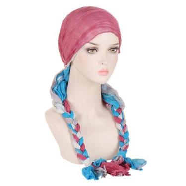 Imagem de Turbante Hijab Feminino Pré-Amarrado Com Cauda Longa, Lenço De Cabeça 