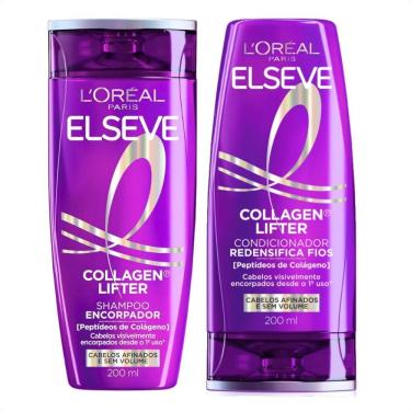 Imagem de Kit Elseve Collagen Lifter: Shampoo Encorpador e Condicionador Redensifica 200ml