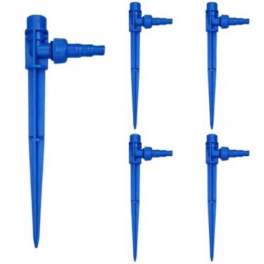 Imagem de Kit 5 Estaca Haste 30cm Azul Para Aspersor Rosca interna 1/2 - Agrojet
