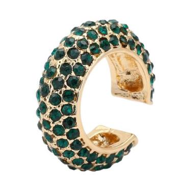 Imagem de Brinco De Pressão Geométrico Multicolorido Com Cristais CZ Em Formato 