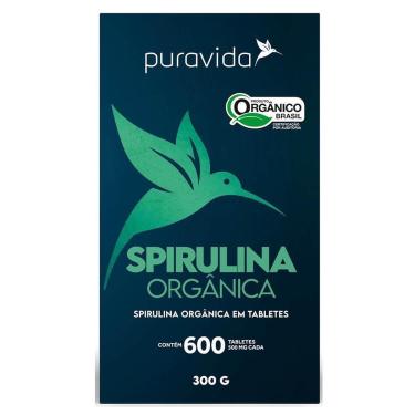 Imagem de Spirulina Orgânica - Puravida 600 tabletes-Unissex