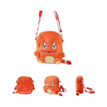 Imagem de Mochila De Pelúcia Anime Pokémon Gengar Mimikyu Snorlax Rowlet Lucario