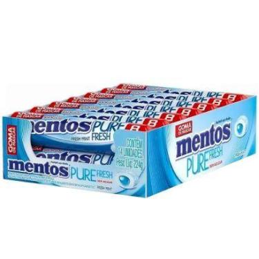 Imagem de Chiclete Mentos Pure Fresh Mint Stick Caixa com 14 Unidades