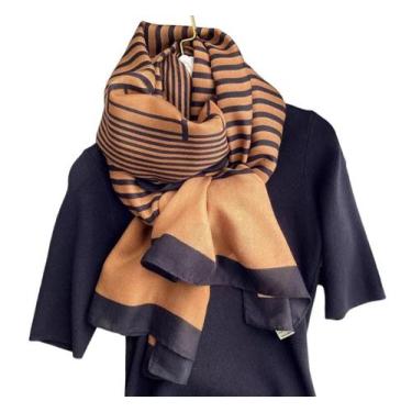 Imagem de Cachecol Lenço Xale Feminina Longa Estampado 180 X 90cm Frio - D Prese