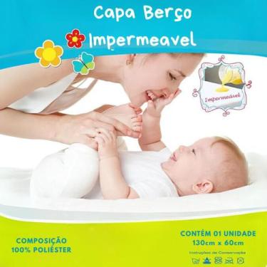 Imagem de Capa Colchão Berço com Elástico Impermeável contra Xixi Água Antiácaro