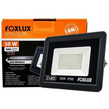 Imagem de Refletor Led Foxlux Preto 50W 6500K Bivolt