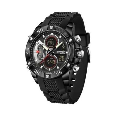 Imagem de Relógio Esportivo Masculino À Prova d'Água Com LED Luminoso, Cronógraf