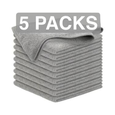 Imagem de Panos De Limpeza De Microfibra Em Cores Mistas, 5 Pacotes, 30x30cm, Pa