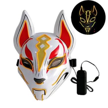 Imagem de Mask Fox LED PVC, adereços de fantasia de cosplay para festa de Hallow