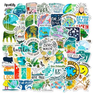 Imagem de Pacote de adesivos Nature Green Earth Protection Anime 50 unidades - y