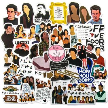 Imagem de Adesivos Friends Anime Cartoon 50 peças de PVC impermeável - yiweisai