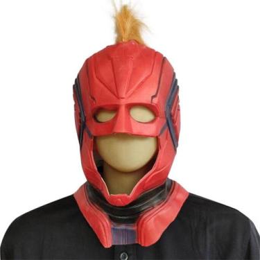 Imagem de Máscara de cosplay Carols Danvers Halloween, Carnaval, Páscoa, látex -