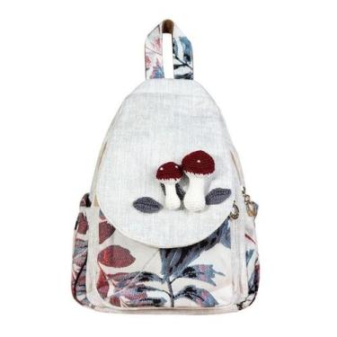 Imagem de Mochila feminina YIMOYICAI, casual, boho, tecido de lona, 15L