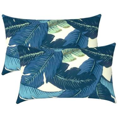Imagem de Almofadas lombares ao ar livre LVTXIII Swaying Palms Blue 30x50cm, pac