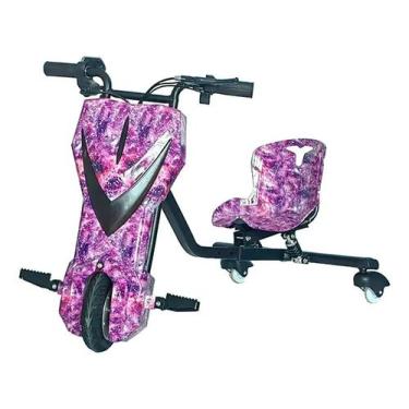 Imagem de Patinete Elétrico Triciclo Infantil Drift 350w 36v - Azul Car, Lilás