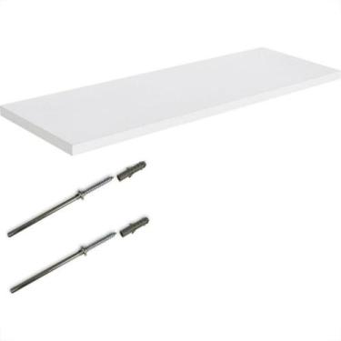 Imagem de Prateleira Mdp Multivisao Branca 20X60Cm Com Suporte Invisivel, MDP, m