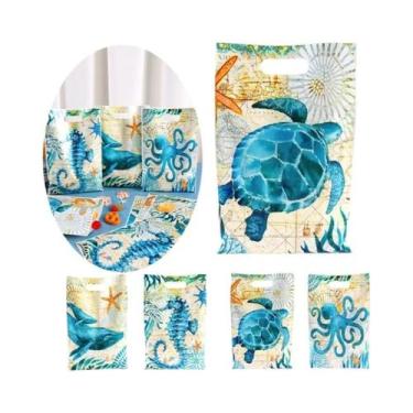 Imagem de Decoração De Festa De Aniversário Fundo Do Mar Sacolas De Doces Para C