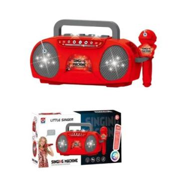 Imagem de Máquina De Karaoke Portátil Para Crianças Com Microfone E Caixa De Som