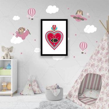 Imagem de Quadro Decorativo Coração com Coroa