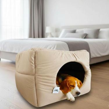 Imagem de Caminha Toca Luxo Gato Cães Lavavel Suede Bege Macio Fofo - - Maxximo 