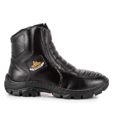 Imagem de bota coturno masculino bota motoqueiro preta resistente trilha rapel-Masculino