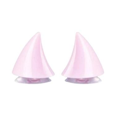 Imagem de Adesivos Decorativos De Orelhas De Gato Coloridas Para Capacete De Mot