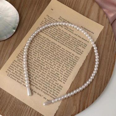 Imagem de Tiara Com Pedraria /Arquinho de Pérolas Arco de Cabelo Luxo - oem