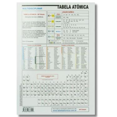 Imagem de Tabela Periódica Atômica Multidiciplinar 44 Edição Editora Atômica - S