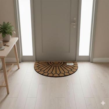 Imagem de Capacho Antiderrapante Fibra de Coco 0,40X0,60M Meia Lua Panama 3 - Ni