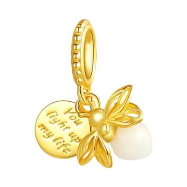 Imagem de Pingentes De Prata Esterlina 925 Em Forma De Vaga-lume Luminoso Para P