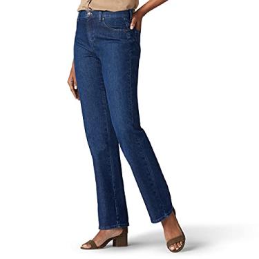 Imagem de Lee Calça jeans feminina com ajuste relaxado e perna reta, Meridiano, 52