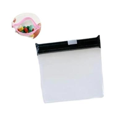 Imagem de Bolsa Mini Dispensadora De Pílulas Colorida Reutilizável, Sacos Zip Pa