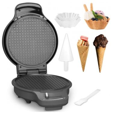 Imagem de Baker`s Friend Máquina para Casquinha de Sorvete com Controle de Douramento, 19 cm, Antiaderente e Acessórios Inclusos