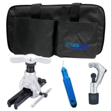 Imagem de Kit Flangeador Excêntrico com Cortador de tubos Rebarbado Mala Para Fe