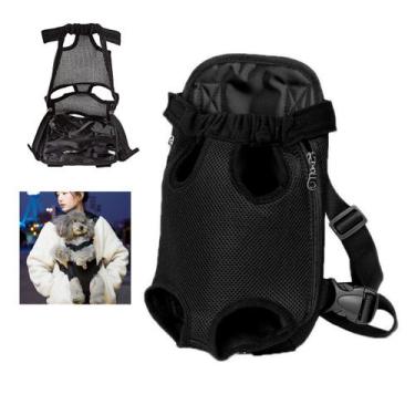 Imagem de Mochila Canguru Cachorro Gato Pet Cao Pequeno Porte Animal de Estimaça